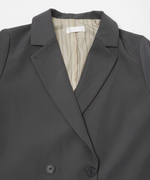 SENSE OF PLACE by URBAN RESEARCH（センスオブプレイスバイアーバンリサーチ）の「ワイドスリーブオーバージャケット（テーラードジャケット・レディース・CHARCOAL/IVORY/BEIGE・One）」の21枚目の写真