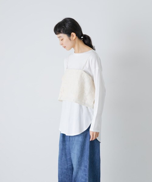 かぐれ(カグレ)の「カッティング刺繍キャミソール(キャミソール・レディース・IVORY・Free)」の6枚目の写真