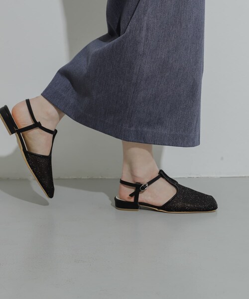 SENSE OF PLACE by URBAN RESEARCH（センスオブプレイスバイアーバンリサーチ）の「Tストラップメッシュサンダル（その他シューズ・レディース・BLACK/SILVER/GOLD・S/M/L）」の5枚目の写真