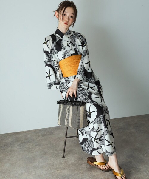 SENSE OF PLACE by URBAN RESEARCH（センスオブプレイスバイアーバンリサーチ）の「浴衣3点セットワンピ(変織紅梅)（その他・レディース・葡萄/朝顔A/朝顔B/向日葵・one/One）」の7枚目の写真