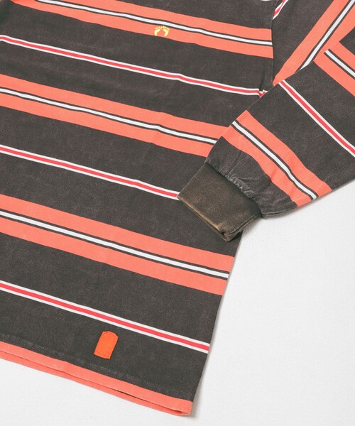 THE GOODLAND MARKET（ザグッドランドマーケット）の「TONY　HANGTEN LS TEE（Tシャツ/カットソー・メンズ・OFF×NVY/BRN×ORG・L/XL）」の10枚目の写真