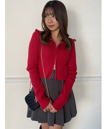 dazzlin | Wジップリブニットトップス(ニット/セーター)