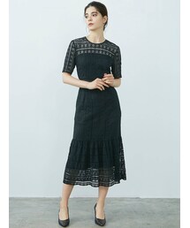 LAGUNAMOON | LADYレース切替マーメイドワンピース(ドレス)