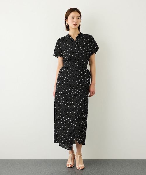 ROPE'(ロペ)の「【DEVEAUX(デヴォー)】ドットラップワンピース/イージーケア(ワンピース・レディース・ブラック系・F)」の10枚目の写真