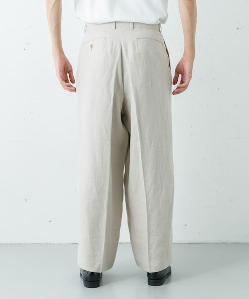 URBAN RESEARCH（アーバンリサーチ）の「REVERBERATE　TACKED TROUSERS（その他パンツ・メンズ・ECRU/BLACK・1）」の6枚目の写真