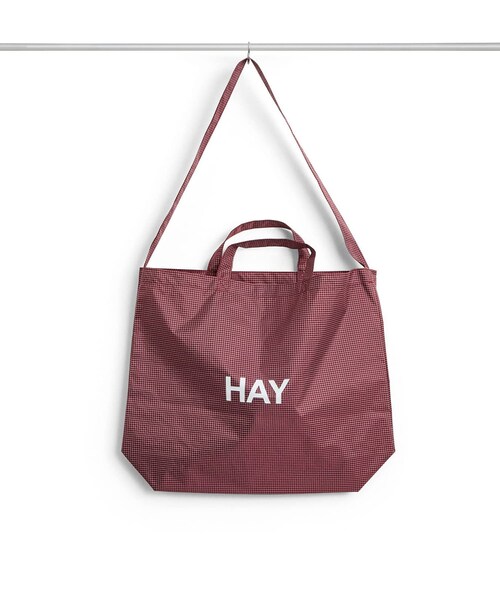SENSE OF PLACE by URBAN RESEARCH(センスオブプレイスバイアーバンリサーチ)の「HAY Grid Crossover Bag Medium(ショルダーバッグ・メンズ・DarkGreen/DarkBlue/BURGUNDY・One)」の4枚目の写真