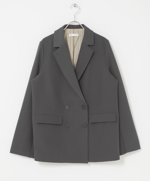 SENSE OF PLACE by URBAN RESEARCH（センスオブプレイスバイアーバンリサーチ）の「ワイドスリーブオーバージャケット（テーラードジャケット・レディース・CHARCOAL/IVORY/BEIGE・One）」の20枚目の写真