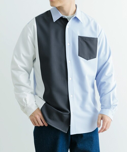 ITEMS URBANRESEARCH(アイテムズ アーバンリサーチ)の「Vertical Switch 長袖シャツ(シャツ/ブラウス・メンズ・L.BLU/WHT/BLU・M/L)」の6枚目の写真