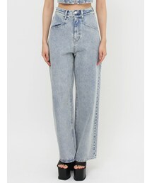 EMODA | ベルトフリンジジャストウエストジーンズ(デニムパンツ)