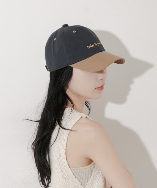 SMELLY（スメリー）の「バイカラーコットンキャップ（キャップ・レディース・OFF/BLU/BEG/ORG/CGR/BRN・-）」の8枚目の写真
