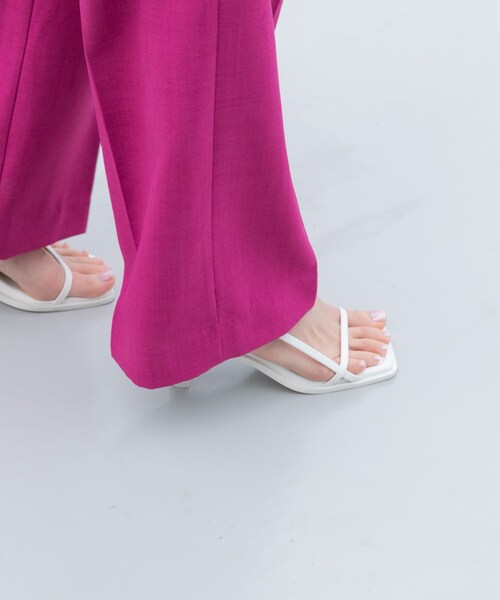 SENSE OF PLACE by URBAN RESEARCH（センスオブプレイスバイアーバンリサーチ）の「ワイドスクエアストラップサンダル（サンダル・レディース・WHITE/BLACK/L.BLUE/PINK・S/M/L）」の6枚目の写真