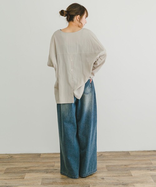 ITEMS URBANRESEARCH（アイテムズ アーバンリサーチ）の「ポケットTブラウス（シャツ/ブラウス・レディース・BLK/GREGE/MNT・FREE）」の15枚目の写真