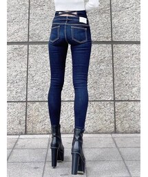 GYDA | H/W ウエストクロススキニーデニムパンツ(デニムパンツ)