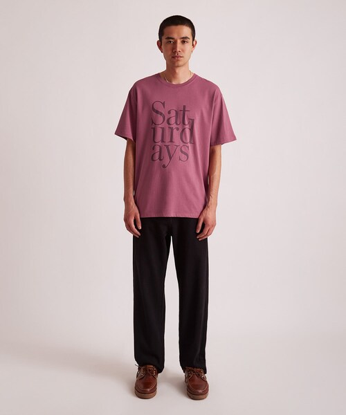 Saturdays NYC（サタデーズ ニューヨークシティ ）の「MILLER STACKED STANDARD SS TEE（Tシャツ/カットソー・レディース・ネイビー/パープル・L/M/S/XL）」の17枚目の写真