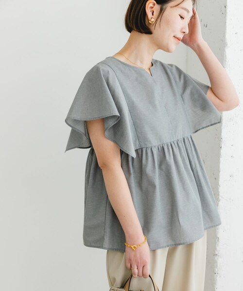 URBAN RESEARCH ROSSO（アーバンリサーチロッソ）の「『UR TECH』F by ROSSO　スクエアスリーブブラウス（シャツ/ブラウス・レディース・BLUE ST/GRAY/MINT/PINK/NAVY・FREE）」の8枚目の写真