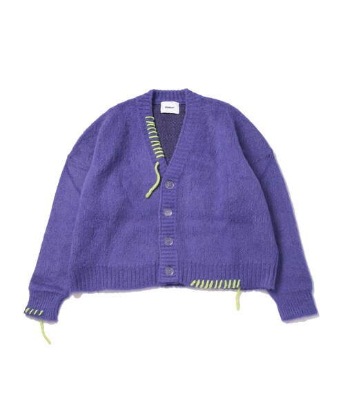 ADAM ET ROPE'(アダムエロペ)の「【BONSAI/ボンサイ】MOHAIR KNIT CARDIGAN(カーディガン/ボレロ・メンズ・グレー/ブルー/パープル・M/S)」の5枚目の写真