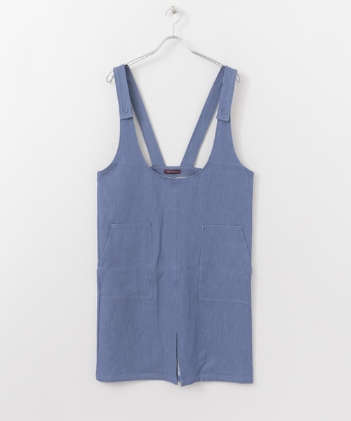 ITEMS URBANRESEARCH（アイテムズ アーバンリサーチ）の「ワークポケットデニムジャンパースカート∴（デニムスカート・レディース・NVY/BLU・FREE）」の2枚目の写真