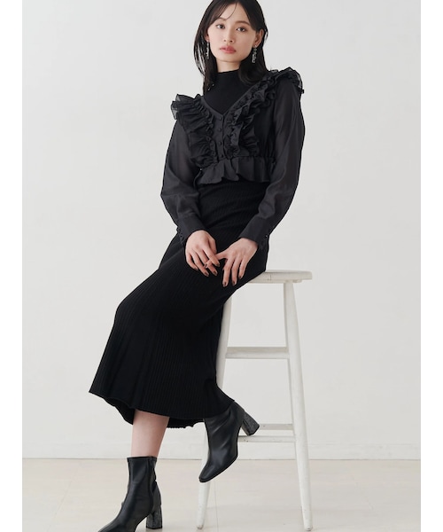 French Cafe 胸リボンJSK セット フレンチカフェ 