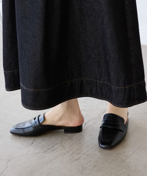 ROPE' PICNIC（ロペピクニック）の「ローファーミュール（ローファー・レディース・ブラック/グレー系/キャメル・L/M）」の8枚目の写真