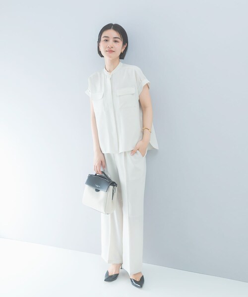 URBAN RESEARCH ROSSO（アーバンリサーチロッソ）の「クールタッチ吸水速乾ポケットフレアブラウス（シャツ/ブラウス・レディース・IVORY/D/NAVY・Free）」の11枚目の写真
