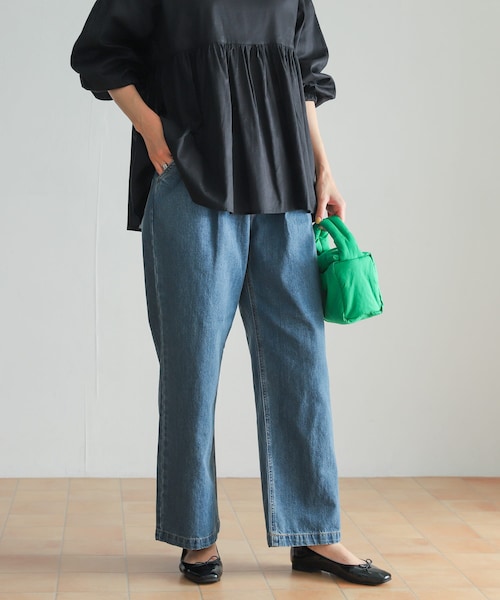 URBAN RESEARCH DOORS（アーバンリサーチドアーズ）の「『セットアップ対応』 フロントタックストレートデニム（デニムパンツ・レディース・BLACK/INDIGO・S/M）」の22枚目の写真