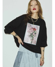 jouetie | フラワーフォト プルオーバー(スウェット)