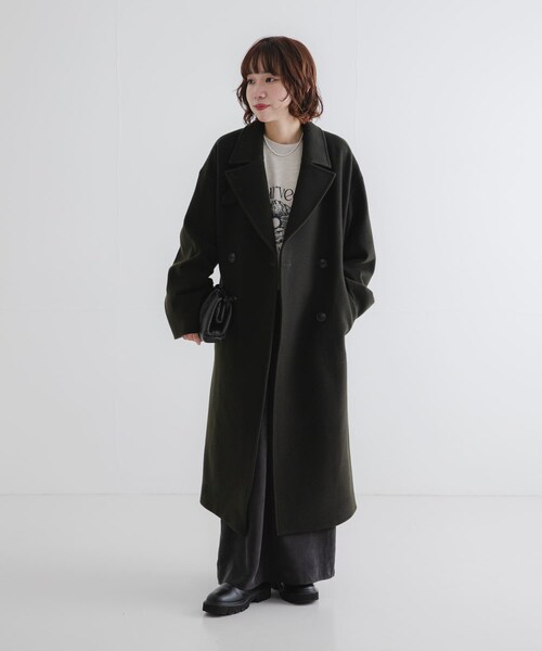 URBAN RESEARCH（アーバンリサーチ）の「スーパー140ウールチェスターコート（チェスターコート・レディース・L.BEIGE/D.GREEN/BLACK・36/38）」の16枚目の写真