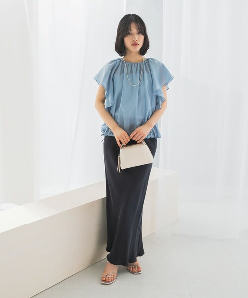 URBAN RESEARCH ROSSO（アーバンリサーチロッソ）の「コットンシルクフレアスリーブブラウス（シャツ/ブラウス・レディース・sax/off/red・FREE）」の19枚目の写真