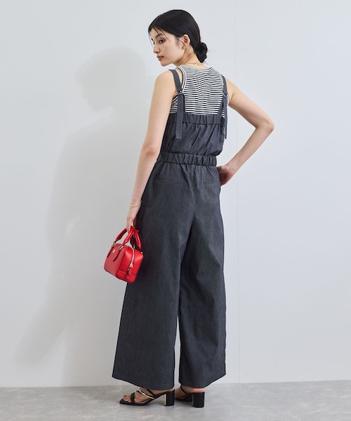 VIS（ビス）の「ベルト付きベアサロペット（サロペット/オーバーオール・レディース・ブラック系/ブルー・F）」の9枚目の写真