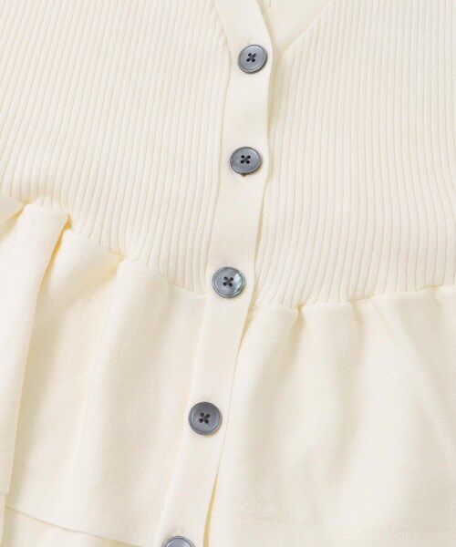 SENSE OF PLACE by URBAN RESEARCH（センスオブプレイスバイアーバンリサーチ）の「『WEB限定』ペプラムカーディガン(半袖)（カーディガン/ボレロ・レディース・IVORY/CHARCOAL/ORANGE・one）」の16枚目の写真