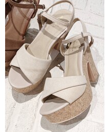 dazzlin | シンプルコルクヒールサンダル(サンダル)