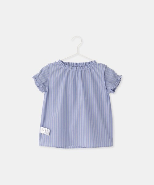ROPE' PICNIC(ロペピクニック)の「【KIDS/キッズ】バルーンスリーブブラウス/UVケア・接触冷感・リンクコーデ(シャツ/ブラウス・キッズ・オフホワイト/ブルー・L/M/S)」の17枚目の写真