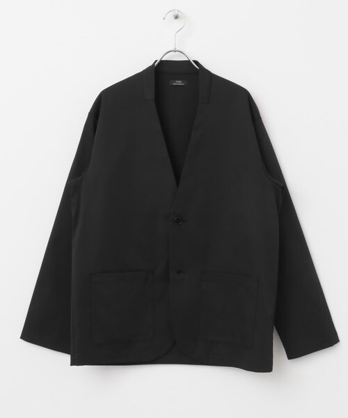 ITEMS URBANRESEARCH（アイテムズ アーバンリサーチ）の「『セットアップ対応』マシンウォッシャブルピケノーラペルジャケット（テーラードジャケット・メンズ・BLK/KHK/NVY・M/L）」の12枚目の写真