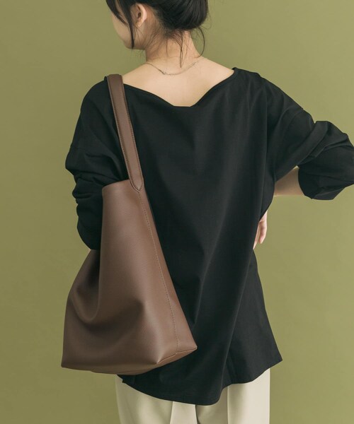 ITEMS URBANRESEARCH(アイテムズ アーバンリサーチ)の「シルケットロングスリーブTシャツ(Tシャツ/カットソー・レディース・WHT/BORDER/BLK・FREE)」の14枚目の写真