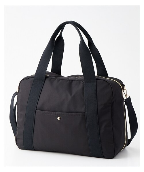 nissen（ニッセン）の「はっ水２WAYボストン（A4対応）（ボストンバッグ・メンズ・ブラック/グレー/ベージュ・Y）」の2枚目の写真