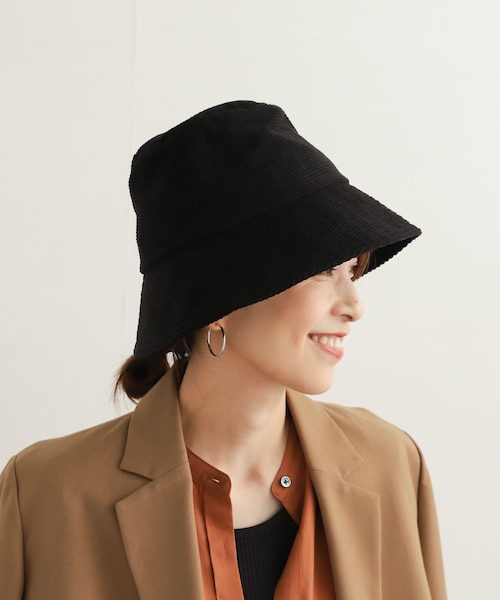 URBAN RESEARCH DOORS(アーバンリサーチドアーズ)の「コーデュロイバケットハット(ハット・レディース・BLACK/L/BEIGE・-)」の4枚目の写真