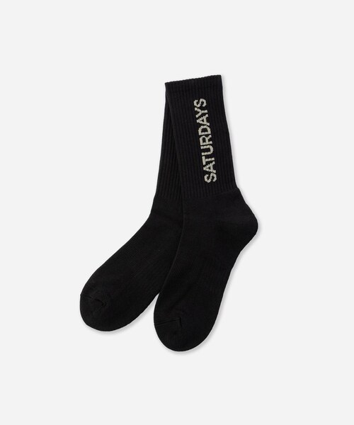 Saturdays NYC(サタデーズ ニューヨークシティ )の「Logo Socks(ソックス/靴下・レディース・ブラック/ホワイト・F)」の5枚目の写真