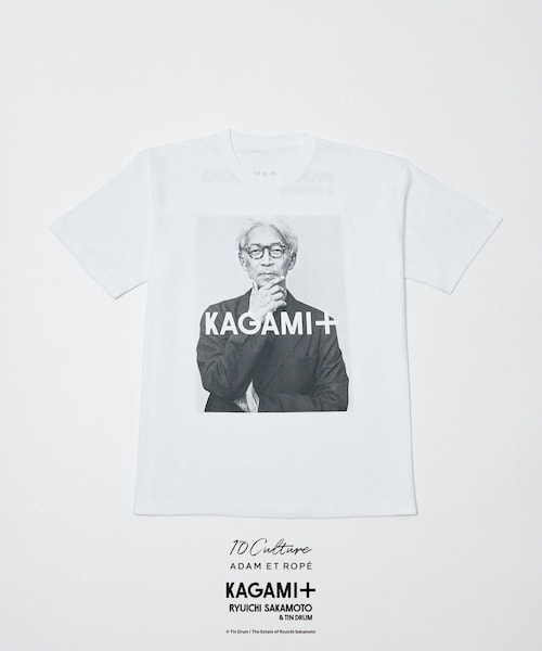 ADAM ET ROPE'(アダムエロペ)の「【KAGAMI+ Ryuichi Sakamoto × 10Culture / ADAM ET ROPE'】KAGAMI+ PHOTO TEE(Tシャツ/カットソー・レディース・ブラック/ブラック系/ホワイト/ホワイト系・L/M/XL)」の1枚目の写真