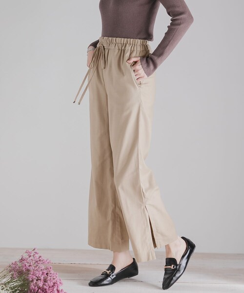 SENSE OF PLACE by URBAN RESEARCH(センスオブプレイスバイアーバンリサーチ)の「スリットワイドパンツ(その他パンツ・レディース・IVORY/GREIGE/BEIGE・S/M)」の17枚目の写真