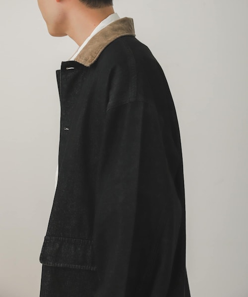 SENSE OF PLACE by URBAN RESEARCH（センスオブプレイスバイアーバンリサーチ）の「『セットアップ対応』デニムカバーオール（カバーオール・メンズ・IVORY/BLACK・M/L）」の2枚目の写真