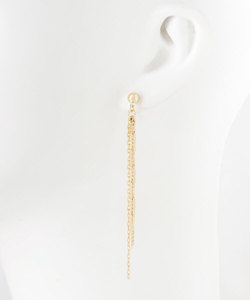 URBAN RESEARCH Sonny Label（アーバンリサーチサニーレーベル）の「フリンジチェーンピアス（ピアス（両耳用）・レディース・シルバー/ゴールド・one）」の7枚目の写真