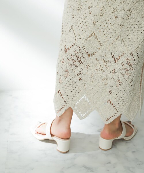 SENSE OF PLACE by URBAN RESEARCH（センスオブプレイスバイアーバンリサーチ）の「クロシェナロースカート（スカート・レディース・IVORY/BRICK/CHARCOAL・S/M）」の11枚目の写真