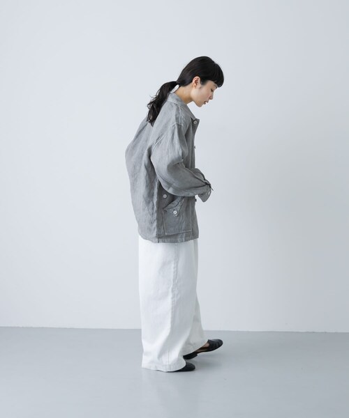 かぐれ（カグレ）の「MITTAN　和紙大麻ジャケット(ベンガラ染)（シャツ/ブラウス・レディース・ベンガラ白/松煙・2）」の17枚目の写真