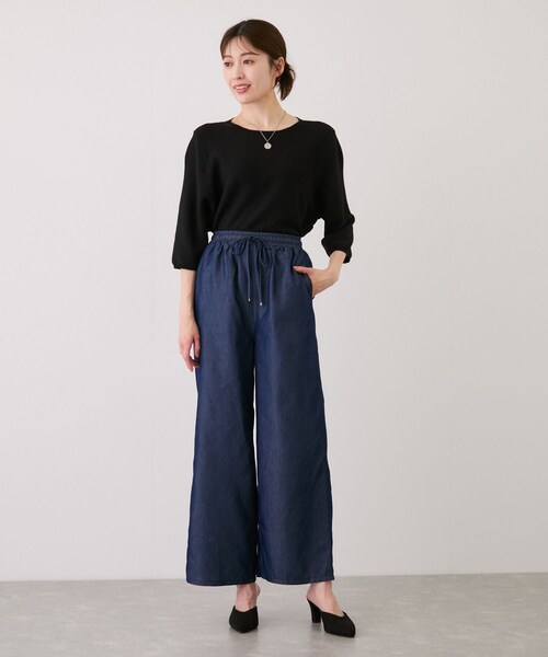 Jayro(ジャイロ)の「デニムワイドパンツ(デニムパンツ・レディース・ブラック/ネイビー/サックス・F)」の18枚目の写真