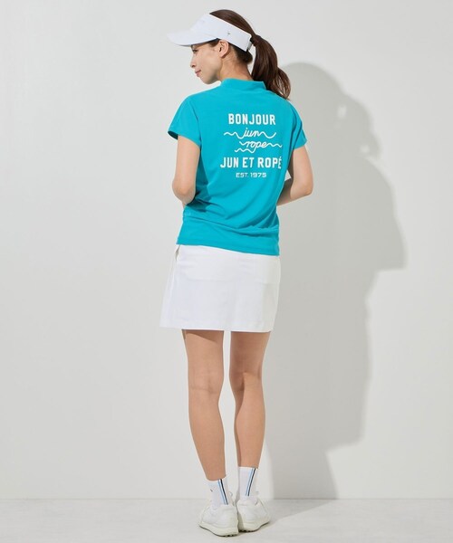 ROPE'（ロペ）の「ウェーブグラフィックプルオーバー/UV・吸水速乾（Tシャツ/カットソー・レディース・ブラック/ホワイト/ターコイズ・L/M/S/XL）」の22枚目の写真