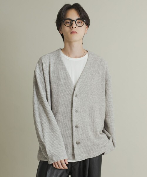 SENSE OF PLACE by URBAN RESEARCH（センスオブプレイスバイアーバンリサーチ）の「ウールタッチジャージカーディガン（カーディガン/ボレロ・メンズ・BLACK/GRAY/MINT・M/L）」の20枚目の写真