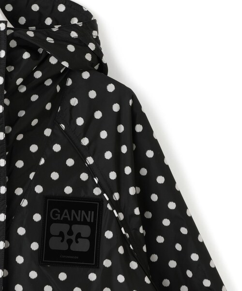 ADAM ET ROPE'(アダムエロペ)の「【J'aDoRe限定】【GANNI(ガニー)】Flyweight nylon jacket printed(ナイロンジャケット・レディース・ブラック・1)」の6枚目の写真