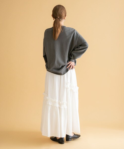 URBAN RESEARCH Sonny Label（アーバンリサーチサニーレーベル）の「GEM SPORTSWEAR　クルーネックロゴスウェット（スウェット・レディース・スミクロ/オートミール/ネイビー・M/L）」の10枚目の写真