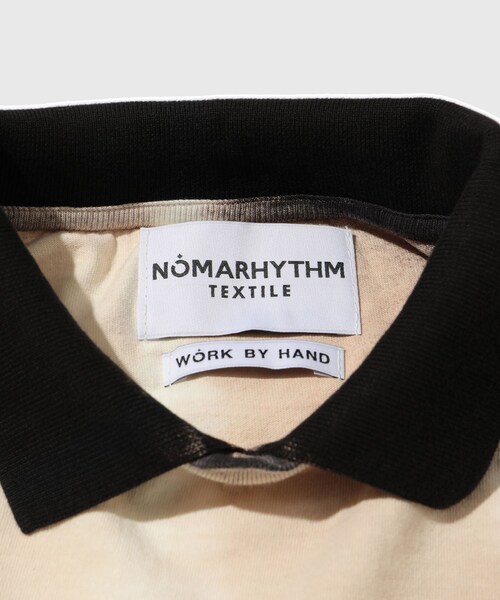 ADAM ET ROPE'(アダムエロペ)の「【NOMA RHYTHM TEXTILE/ノーマリズム テキスタイル】Hand Dye Polo Tee Shirt(ポロシャツ・メンズ・ブラック・2/3)」の9枚目の写真