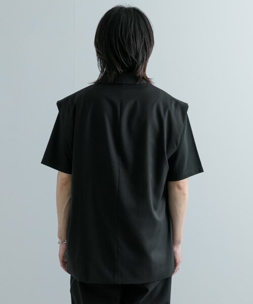 SENSE OF PLACE by URBAN RESEARCH(センスオブプレイスバイアーバンリサーチ)の「『ユニセックス』『セットアップ対応』 サイドスリットテーラードベスト(テーラードジャケット・メンズ・BLACK/GRAY/MINT・M/L)」の15枚目の写真